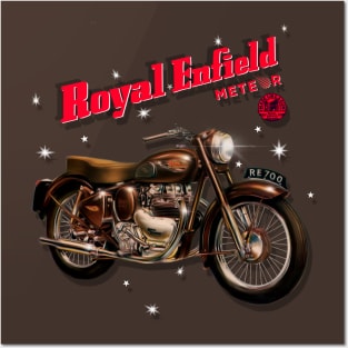 The Awsome Royal Enfield Meteor Motorcycle Posters and Art